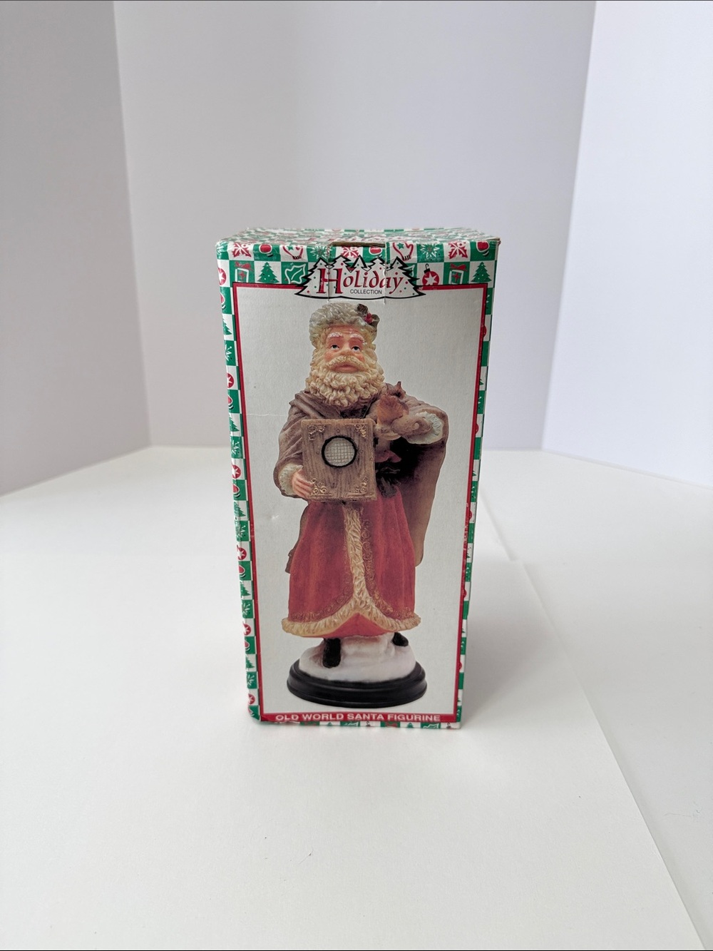 World Bazaars Old World Santa Figurine in Red and Gold
